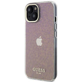 Guess GUHCP15SHDECMP iPhone 15 6.1" pink/pink hardcase IML facetteret spejl Disco Iridescent