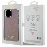 Guess GUHCP15SHDECMP iPhone 15 6.1" pink/pink hardcase IML facetteret spejl Disco Iridescent