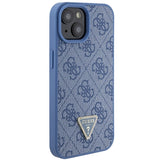 Guess GUHCP15SP4TDSCPB iPhone 15 6.1" blå/blå hardcase Crossbody 4G Metal Logo