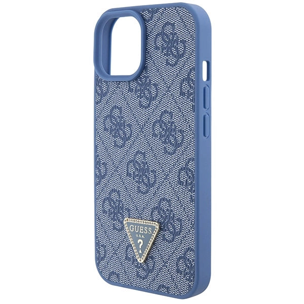 Guess GUHCP15SP4TDSCPB iPhone 15 6.1" blå/blå hardcase Crossbody 4G Metal Logo