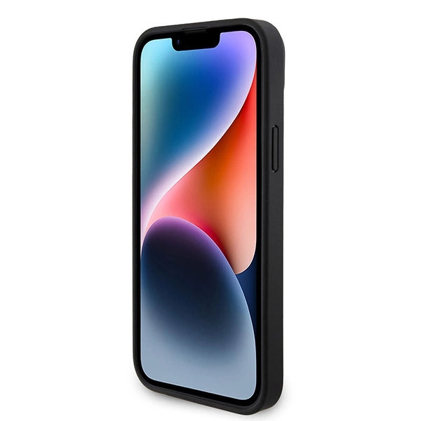 Guess GUHCP15SP4TDSCPK iPhone 15 6.1" sort/sort hardcase Crossbody 4G Metal Logo