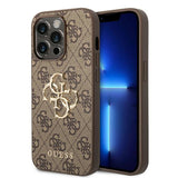 Guess GUHCP15X4GMGBR iPhone 15 Pro Max 6.7" brun/brun hardcase 4G Big Metal Logo