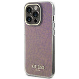 Guess GUHCP15XHDECMP iPhone 15 Pro Max 6.7" pink/pink hardcase IML facetteret spejl Disco Iridescent