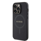 Guess GUHMP15LPSAHMCK iPhone 15 Pro 6.1" sort/sort hardcase Saffiano MagSafe