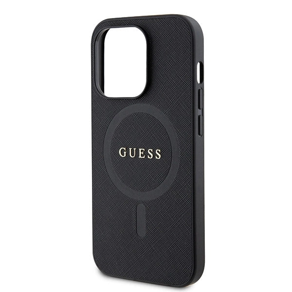 Guess GUHMP15LPSAHMCK iPhone 15 Pro 6.1" sort/sort hardcase Saffiano MagSafe