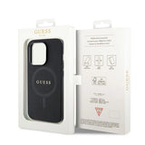 Guess GUHMP15LPSAHMCK iPhone 15 Pro 6.1" sort/sort hardcase Saffiano MagSafe