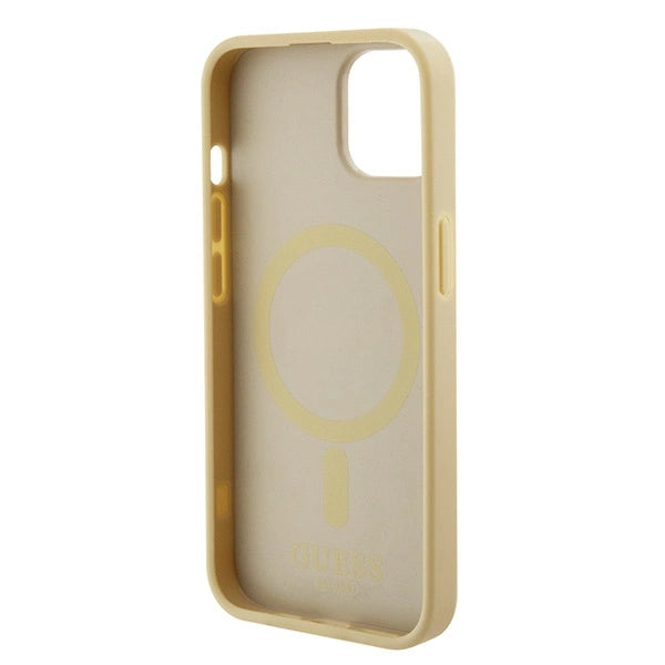 Guess GUHMP15SPSAHMCB iPhone 15 6.1" guld/guld hardcase Saffiano MagSafe