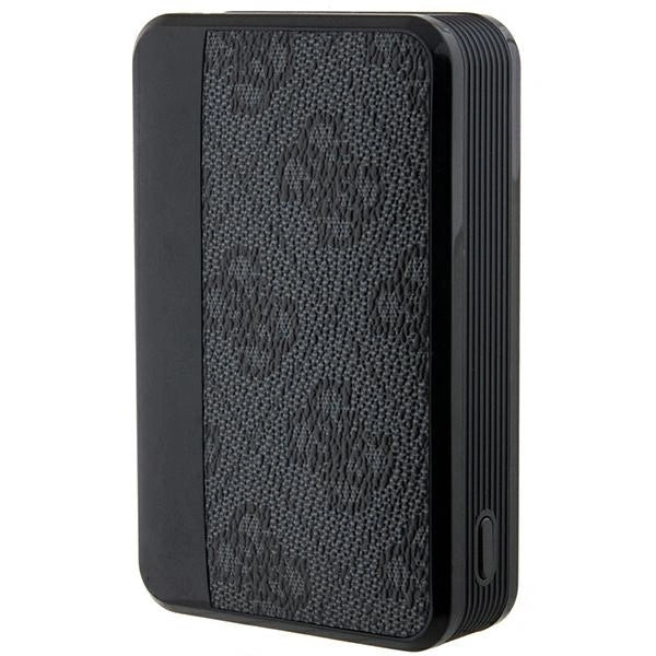 Guess Powerbank 18W GUPB10DP4GEGK 10000mAh sort/sort 4G Læder Metal Logo
