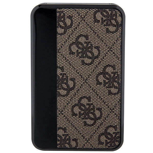 Guess Powerbank 18W GUPB10DP4GEGW 10000mAh brun/brun 4G Læder Metal Logo