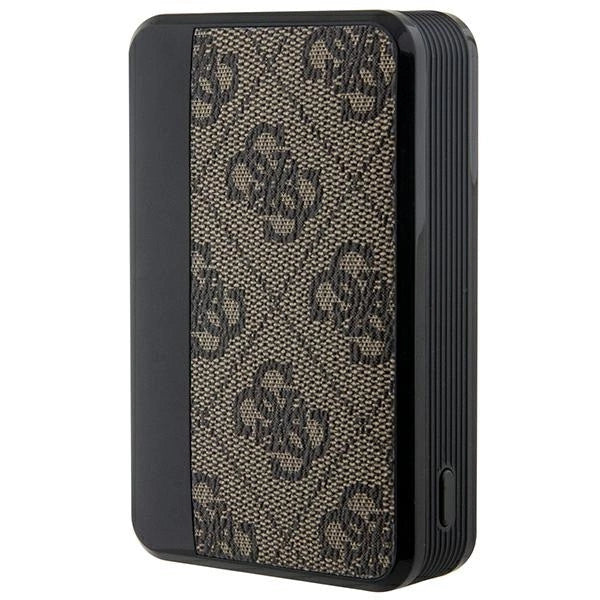 Guess Powerbank 18W GUPB10DP4GEGW 10000mAh brun/brun 4G Læder Metal Logo