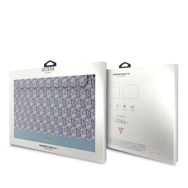 Guess GCube Stripes case til en 16" laptop - blå