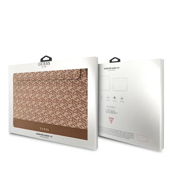 Guess GCube Stripes case til en 16" laptop - brun
