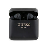 Guess Bluetooth hovedtelefoner GUTWSSU20ALEGK TWS + docking station sort/sort Udskrevet logo