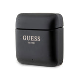 Guess Bluetooth hovedtelefoner GUTWSSU20ALEGK TWS + docking station sort/sort Udskrevet logo