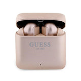 Guess GUTWSSU20ALEGP TWS Bluetooth-hovedtelefoner + Dock Rose Gold / Rose Gold Printed Logo