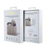 Guess GUTWSSU20ALEGP TWS Bluetooth-hovedtelefoner + Dock Rose Gold / Rose Gold Printed Logo