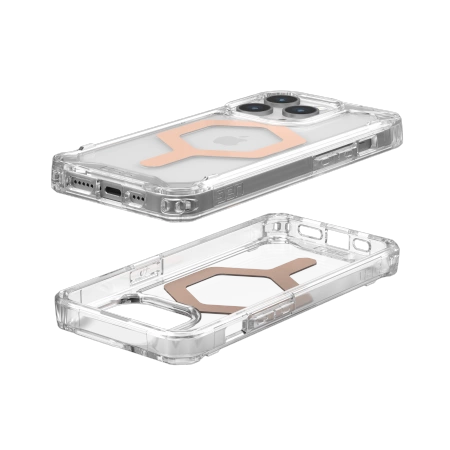 UAG Plyo MagSafe-fodral til iPhone 15 Pro - gennemsigtig og perle
