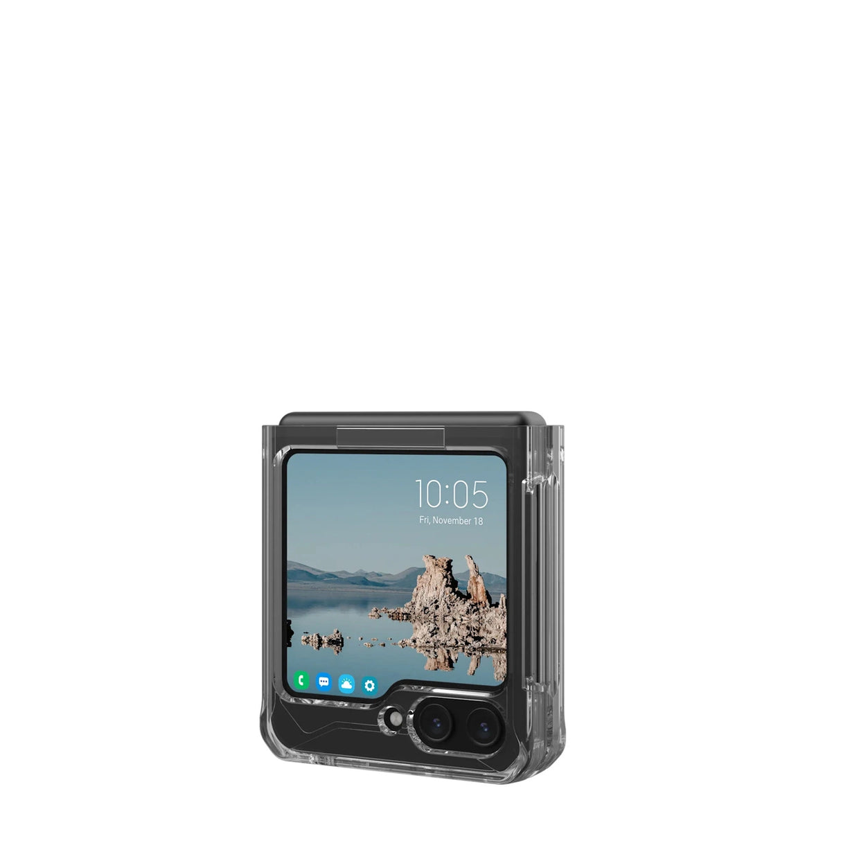 UAG Plyo Pro-kasse med magnetisk modul til Samsung Galaxy Flip 5 - gennemsigtig-grå