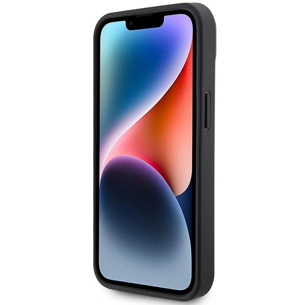 AMG læder med debossede linjer til iPhone 15 Plus - sort