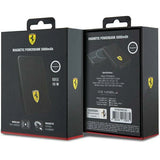 Powerbank Ferrari Metal Logo MagSafe 15W 5000mAh - sort