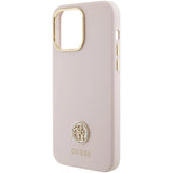 Guess Silicone Logo Strass 4G Case til iPhone 15 Pro Max - Pink