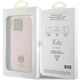 Guess Silicone Logo Strass 4G Case til iPhone 15 Pro Max - Pink