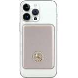 Guess MagSafe 4G Strassed Metal Logo induktion strømbank 5W 3000mAh - guld