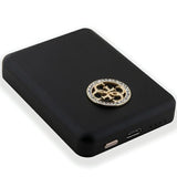 Guess MagSafe 4G Strassed Metal Logo induktions strømbank 5W 3000mAh - sort