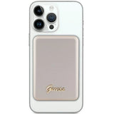 Guess MagSafe Metal Script Logo induktion strømbank 5W 3000mAh - guld
