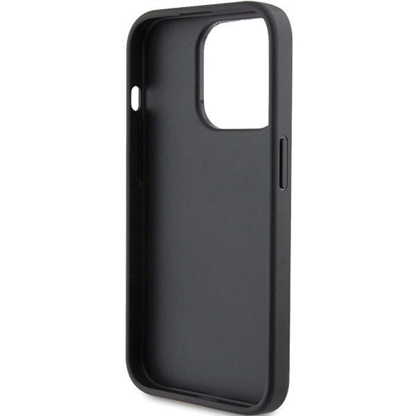 Karl Lagerfeld Saffiano Cardslot Karl&Choupette Metal Pin case for iPhone 15 Pro - black
