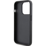 Karl Lagerfeld Saffiano Cardslot Karl&Choupette Metal Pin case for iPhone 15 Pro - black