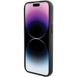 Karl Lagerfeld Fixed Glitter Ikonik Logo Metal Pin case for iPhone 15 - black