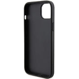 Karl Lagerfeld Saffiano Cardslot Karl&Choupette Metal Pin case for iPhone 15 - black
