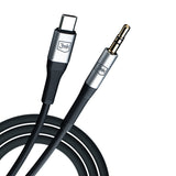3mk AUX minijack 3.5 mm / USB-C cable - silver