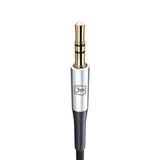 3mk AUX minijack 3.5 mm / USB-C cable - silver