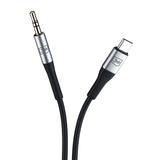 3mk AUX minijack 3.5 mm / USB-C cable - silver