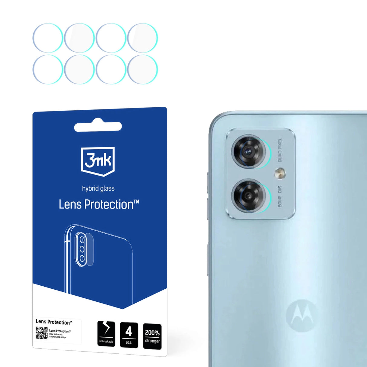 3mk Lens ProtectionTM hybridkameraglas til Motorola Moto G54