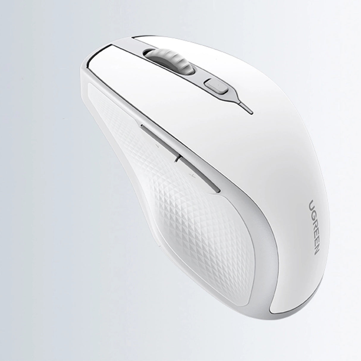 Ugreen MU101 ergonomisk trådløs mus Bluetooth / 2,4 GHz - hvid