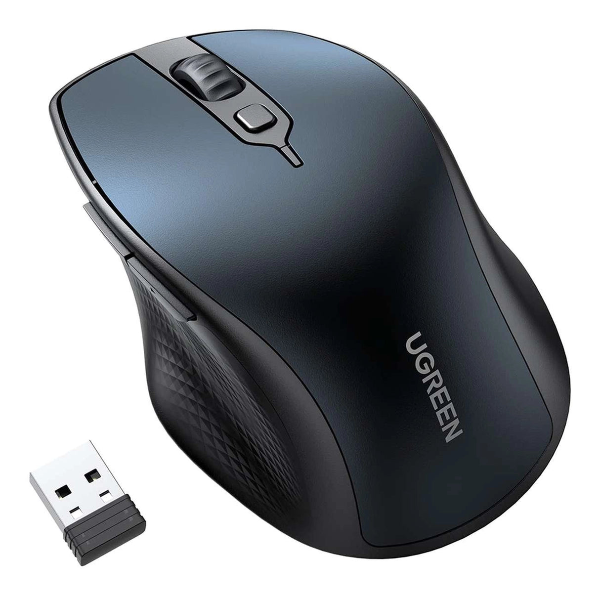Ugreen MU101 ergonomisk trådløs mus Bluetooth 2,4 GHz - blå