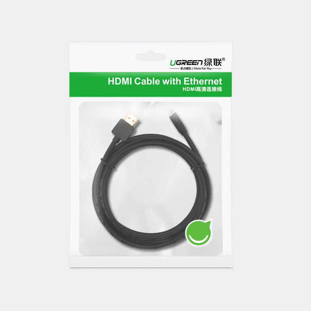 Ugreen HD127 micro HDMI - HDMI 2.0 4K 60Hz kabel 1 m - sort