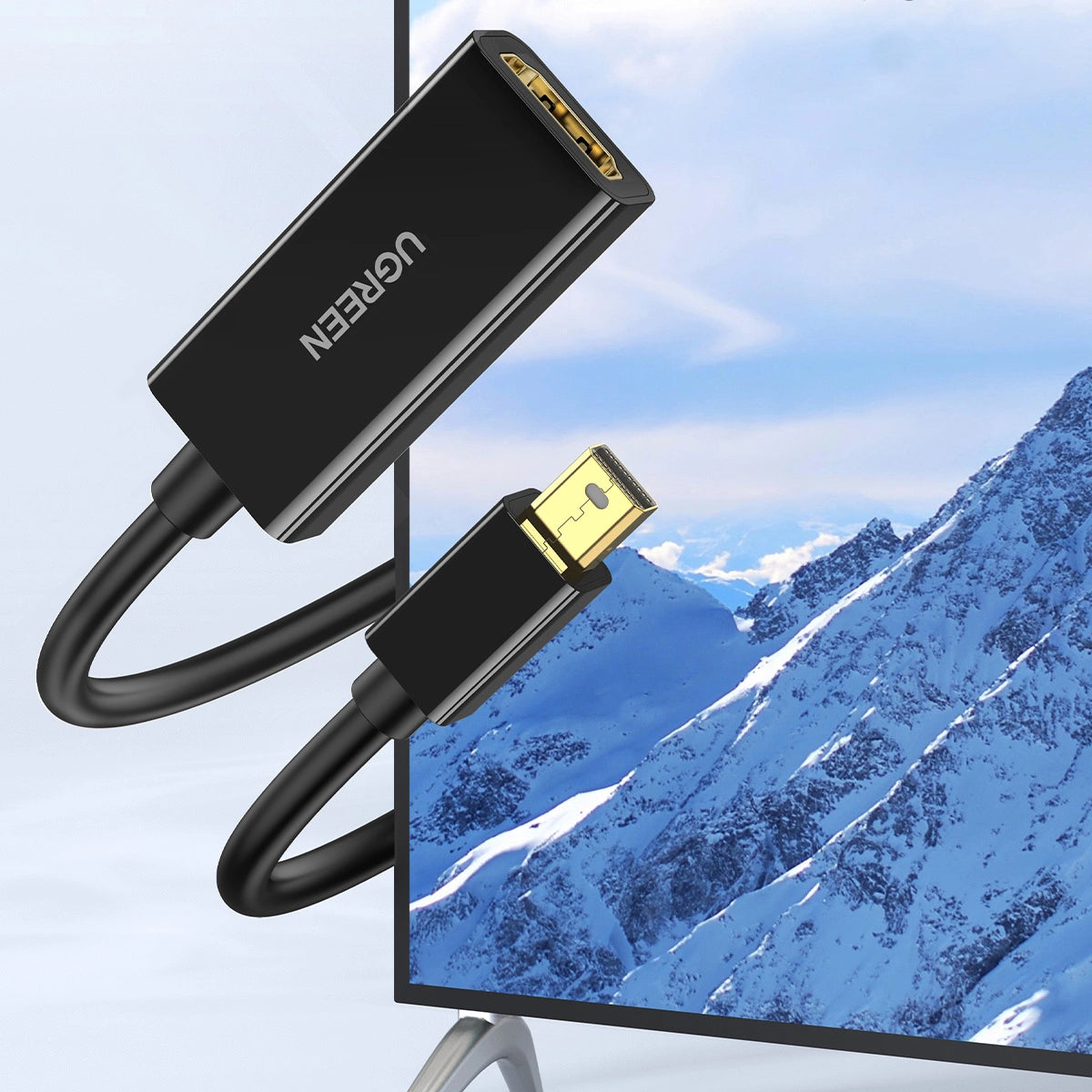Ugreen MD112 40360 mini DisplayPort (mandlig) / HDMI (kvindelig) 4K 2K 30Hz adapter - sort