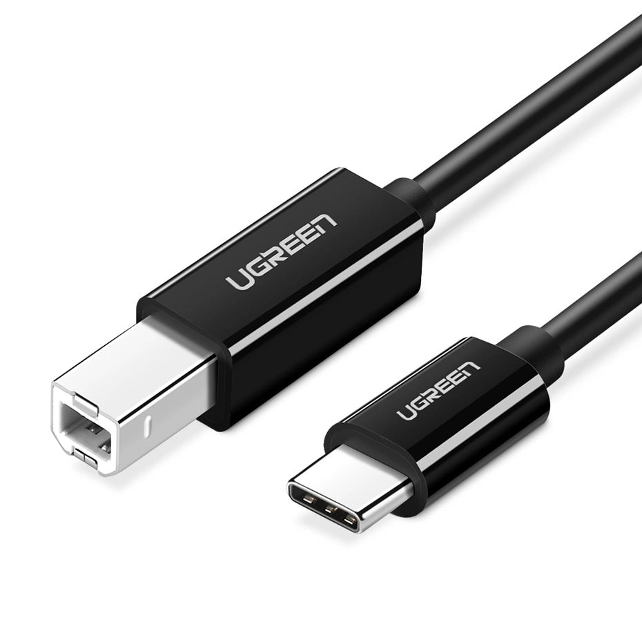 Ugreen US241 USB-C 2.0 - USB-B kabel 1 m - sort