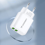 Wozinsky CUWCW 2.4A 2 x USB-A vægoplader - hvid