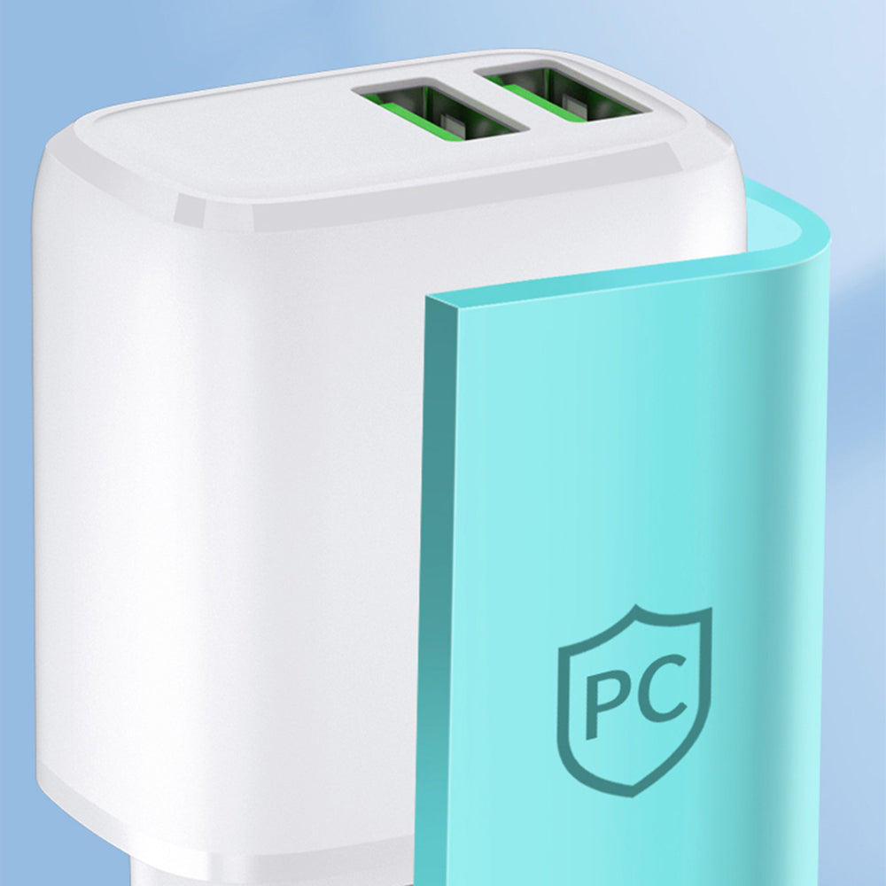 Wozinsky CUWCW 2.4A 2 x USB-A vægoplader - hvid