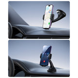 Joyroom JR-ZS259 mekanisk bilholder universel til telefon på cockpit / vindue - sort