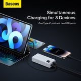 Baseus Adaman2 powerbank med digital skærm 2x USB-A / 1x USB-C 10000mAh 30W - hvid
