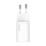 Baseus Sius USB-C 25W 3A hurtigoplader med USB-C / USB-C 1m kabel - hvid