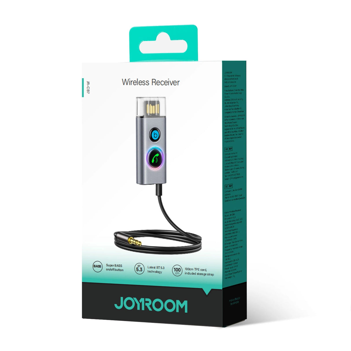 Joyroom JR-CB7 trådløs bilmodtager - grå