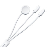 Joyroom S-IW007 3-i-1-kabel USB-A magnetisk oplader - Lightning 1,2 m - hvid
