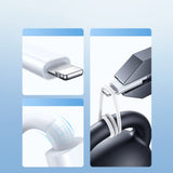 Joyroom S-IW007 3-i-1-kabel USB-A magnetisk oplader - Lightning 1,2 m - hvid